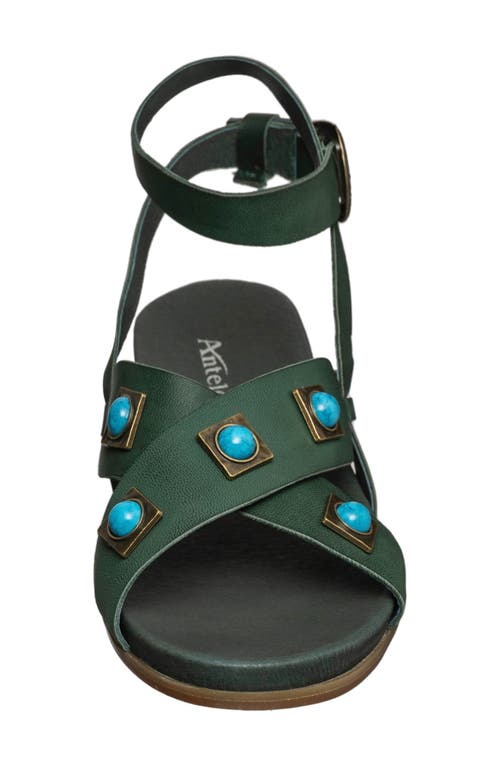 Antelope Reza Stud Sandal In Turquiose