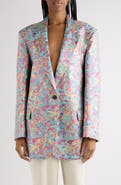 Dries Van Noten Floral Jacquard Lamé Blazer