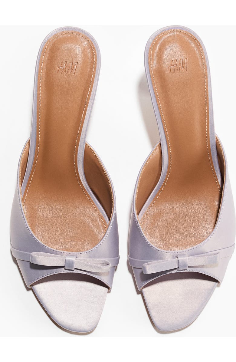 H&M Bow-detail Heeled Sandals, Alternate, color, Lilac