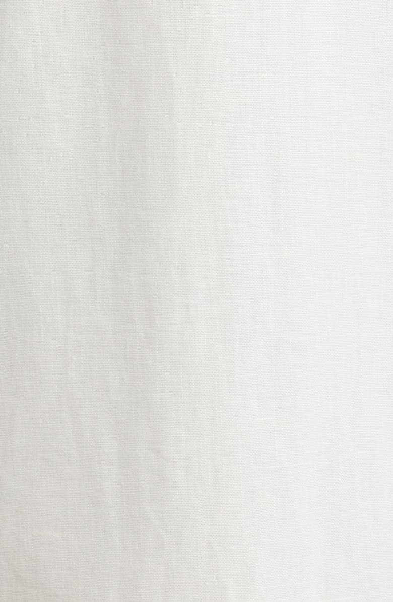 LoveShackFancy Sydelle Embroidered Trim Linen Midi Dress, Alternate, color, 