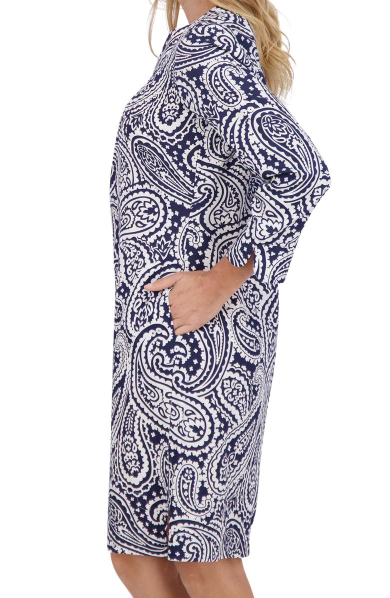 Foxcroft Vena Paisley Long Sleeve Shift Dress, Alternate, color,