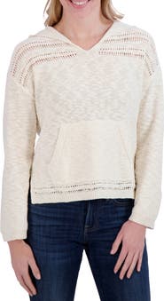 Lucky Brand Baja Knit Sweater Hoodie