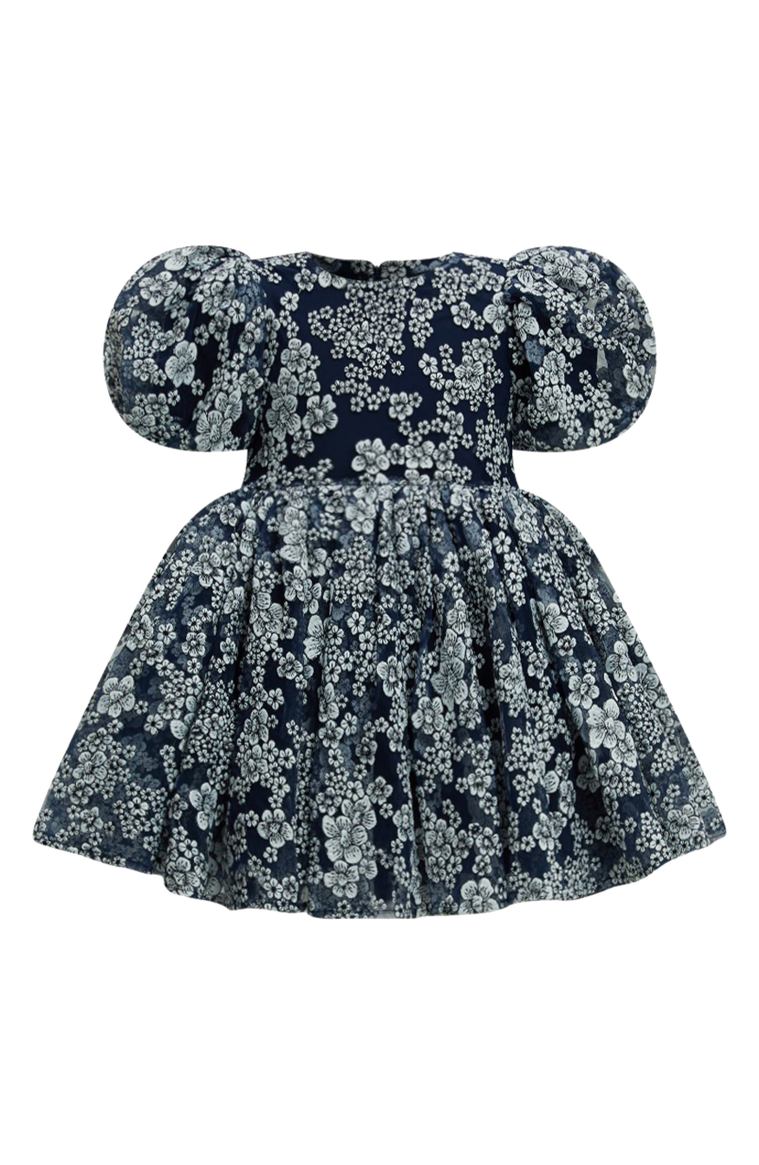 Bardot Junior Kids' Roisin Floral Puff Sleeve Party Dress