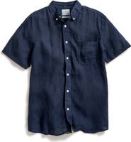 Billy Reid Tuscumbia Standard Fit Short Sleeve Linen Button-Down Shirt