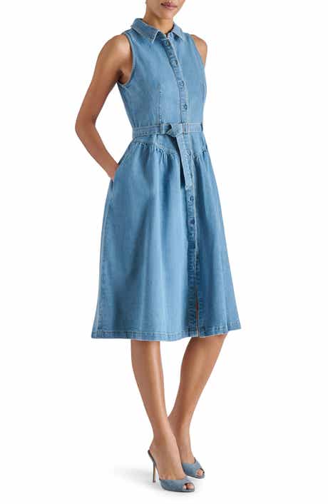 Steve Madden Mary Sleeveless Denim Shirtdress