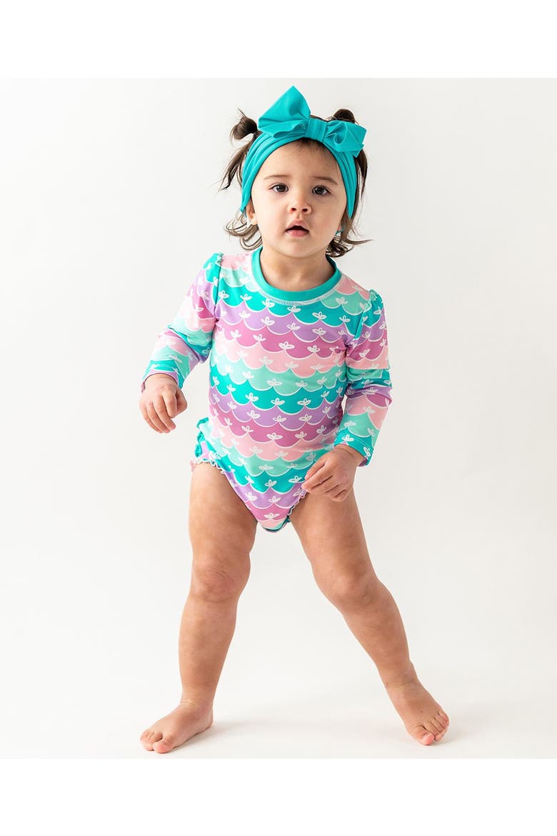 Long Sleeve UPF50 One Piece Rash Guard, Alternate, color, Mermaid