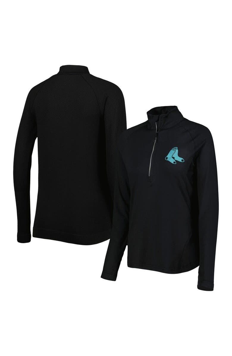 LEVELWEAR Women's Levelwear Black Boston Red Sox Energy Quarter-Zip Jacket, Main, color, Black