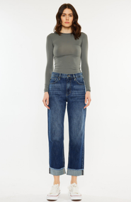 KanCan Finley Essentials High Rise Straight Leg Jeans