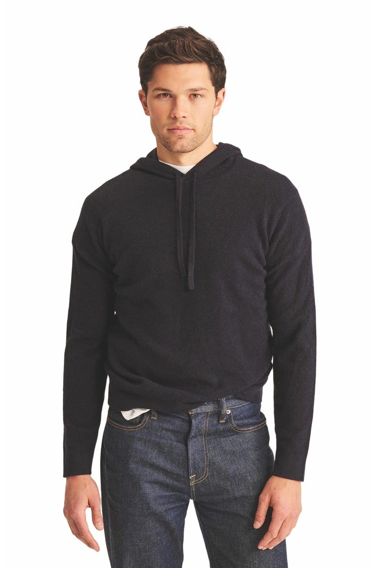 Off-Duty Cashmere Hoodie, Alternate, color, Navy
