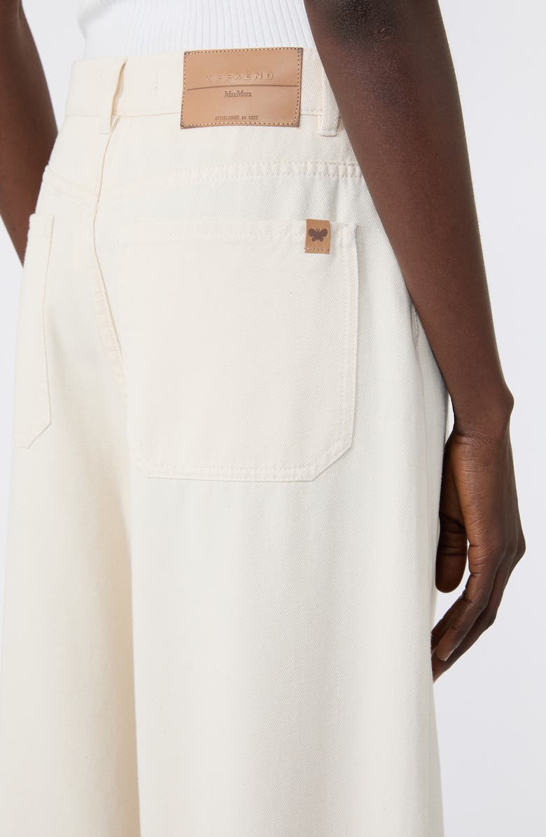 Weekend Max Mara Canneti Wide Leg Cotton Pants, Alternate, color, Ecru