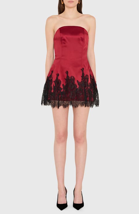 Romilly Lace Hem Strapless Romper