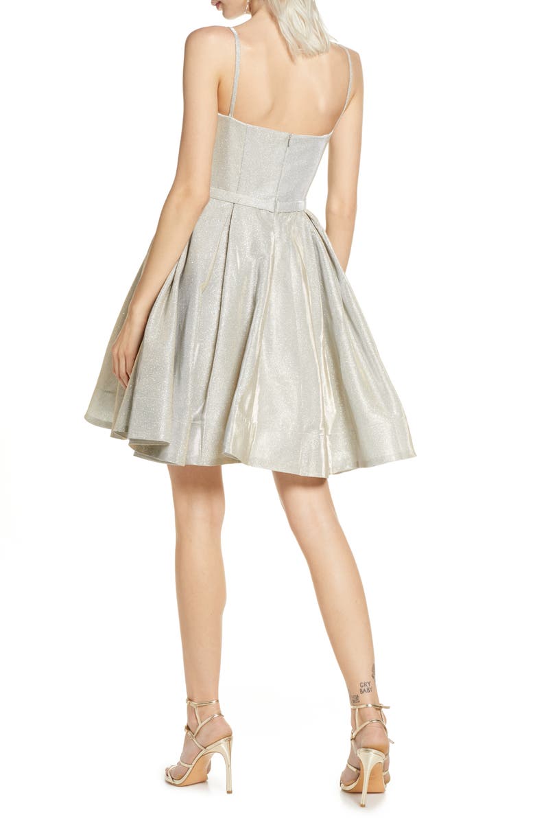 Ieena for Mac Duggal Mac Duggal Shimmer Fit & Flare Dress, Alternate, color, 