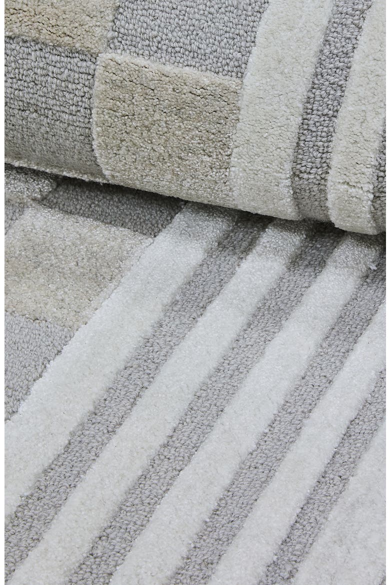 Light Grey Tonal Check Rug, Alternate, color, GREY