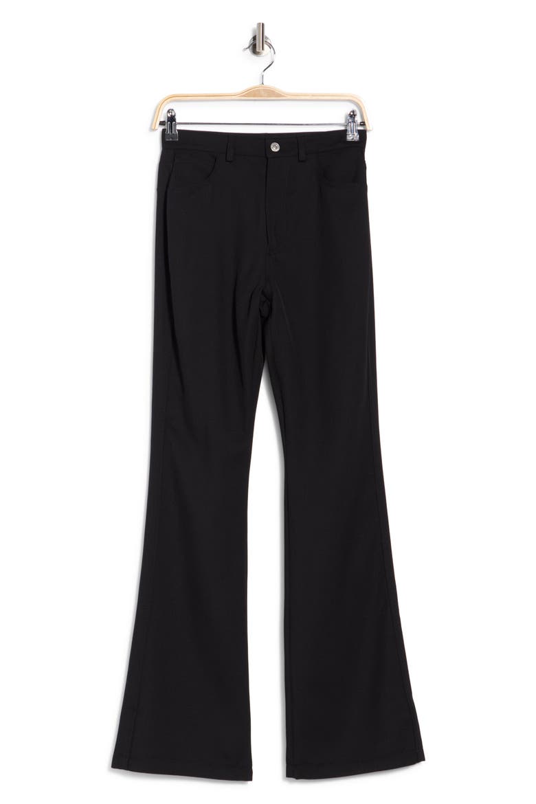 Riding Trouser High Waist Wide Leg Virgin Wool Jeans, Alternate, color, BLACK