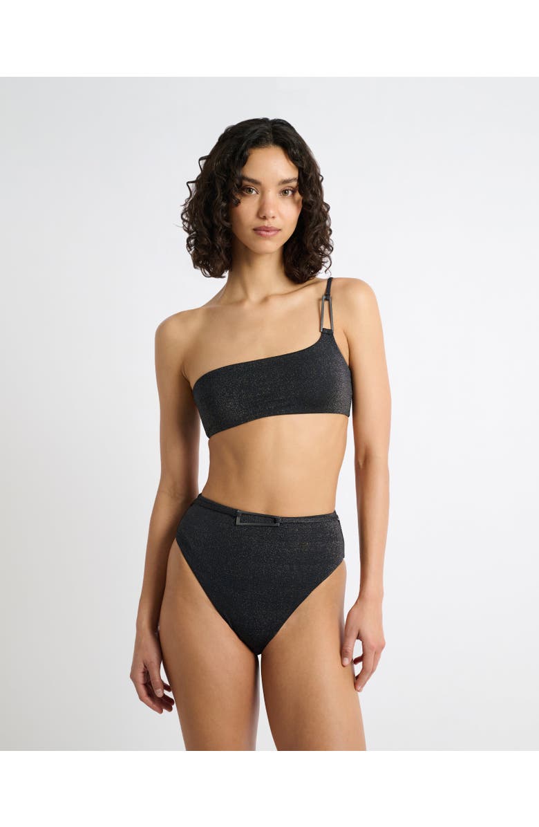 Onia Shimmer Alaia Bikini Top, Main, color, Black