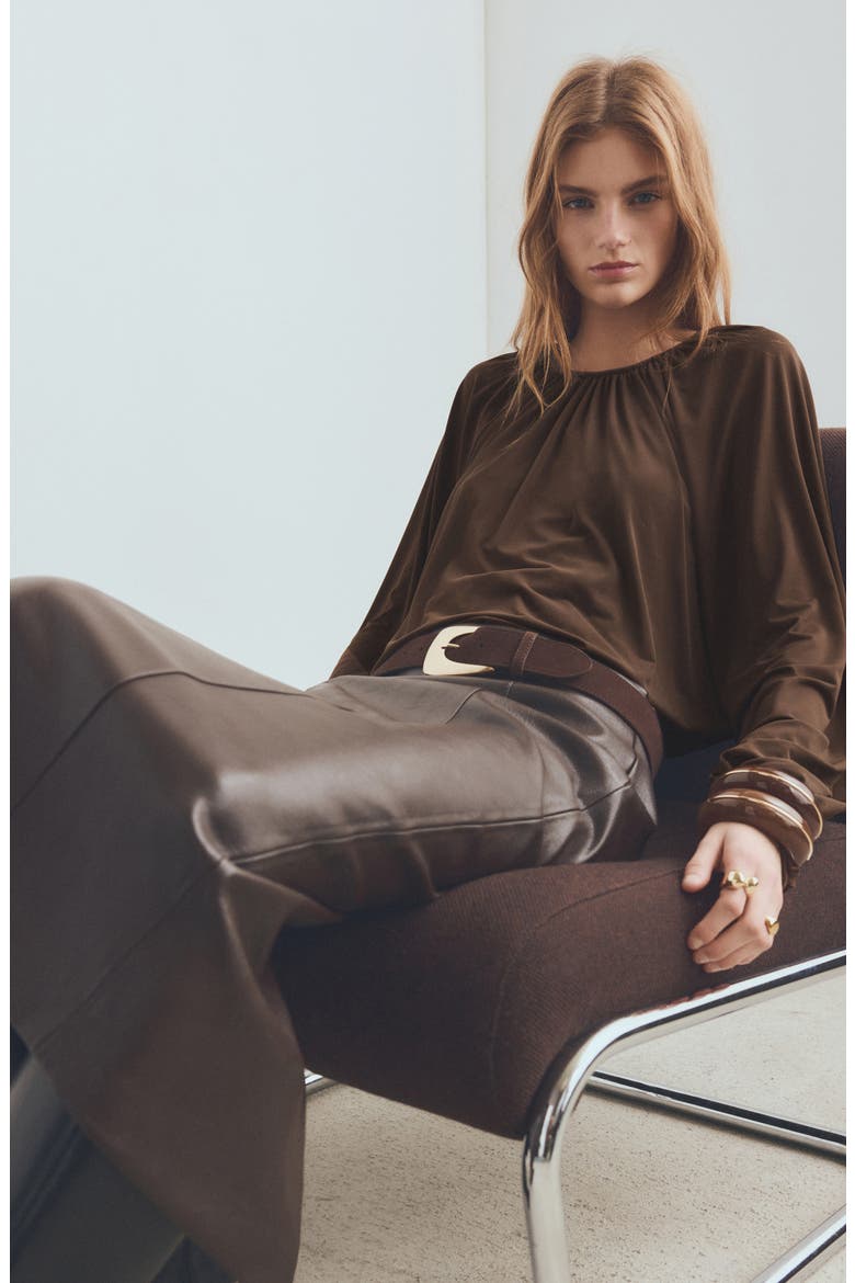 Gadea Knit Top, Alternate, color, BROWN