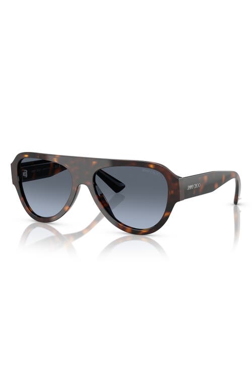 Jimmy Choo Eyewear Aviator Frame Sunglasses In Blue Gradient