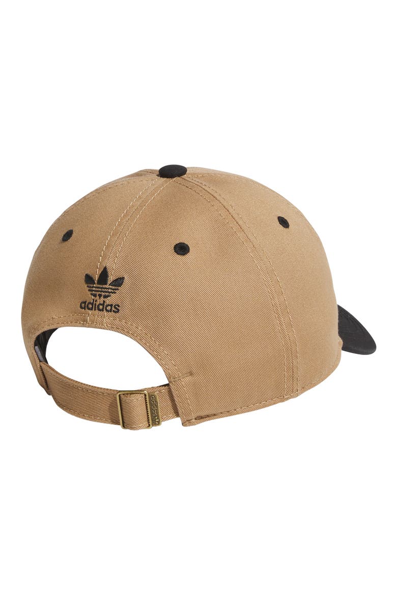 Trefoil Embroidered Baseball Cap, Alternate, color, LIGHT BROWN
