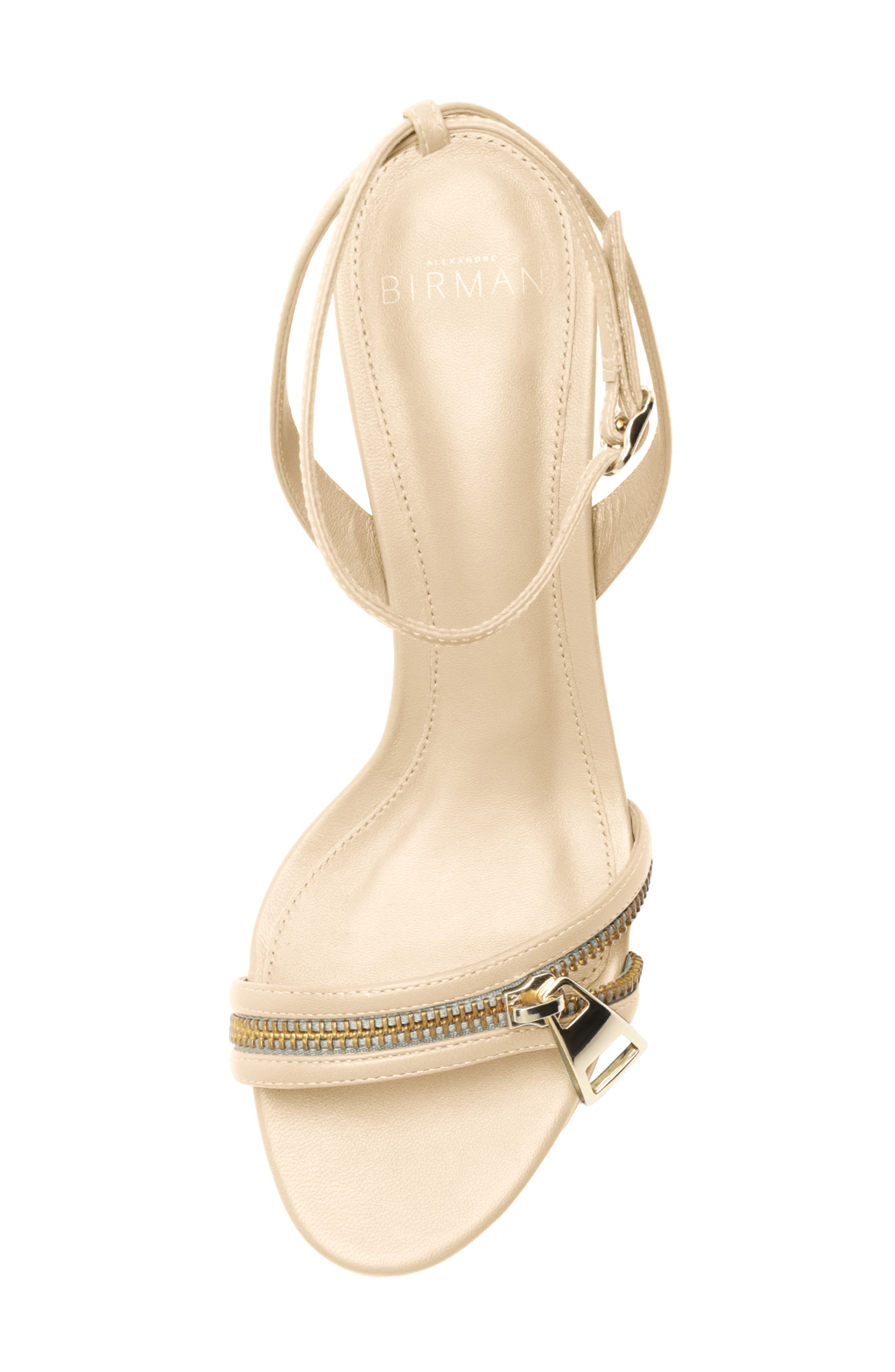 Alexandre Birman Zoe Ankle Strap Sandal, Alternate, color, Chalk