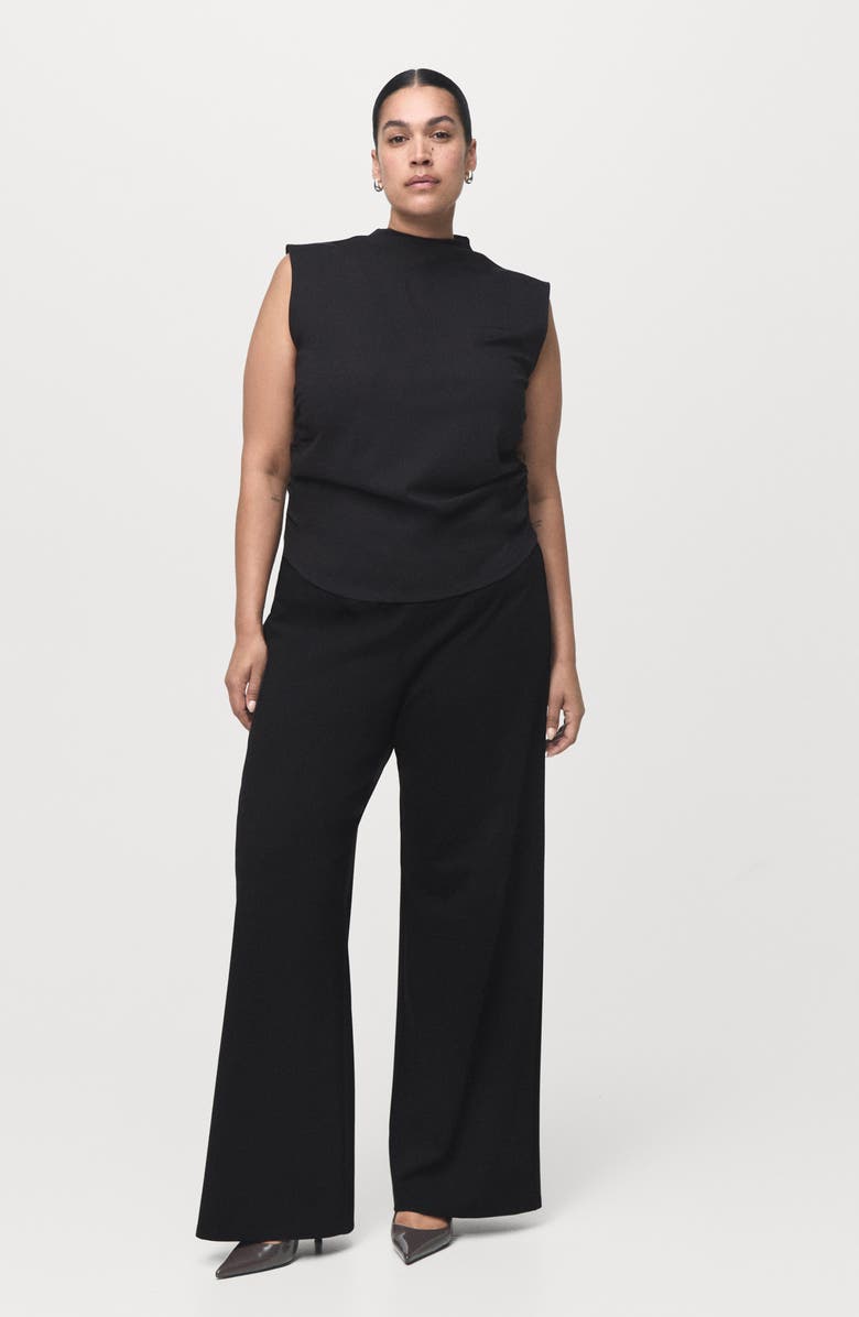 MANGO Wide Leg Pants, Alternate, color, Black