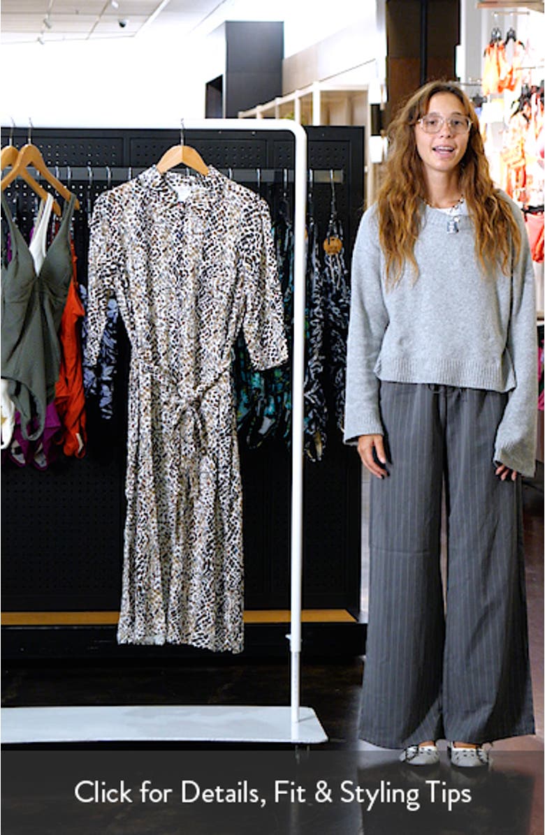 Wild Whispers Print Cover-Up Shirtdress, sales video thumbnail