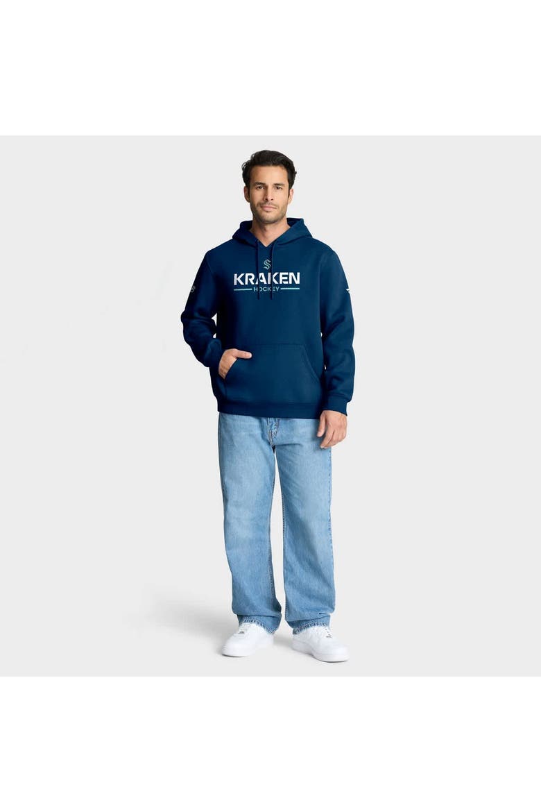 Men's Fanatics Deep Sea Blue Seattle Kraken Authentic Pro Primary Hoodie, Alternate, color, Navy