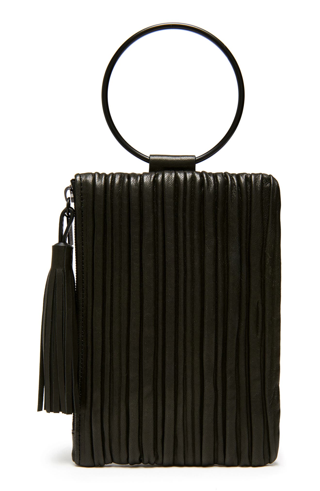 Thacker Nolita Pleated Leather Clutch, Alternate, color, 