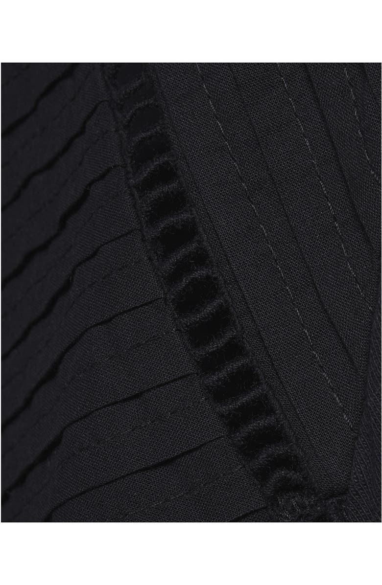 Lands' End Long Sleeve Slub Pintuck Top, Alternate, color, Black