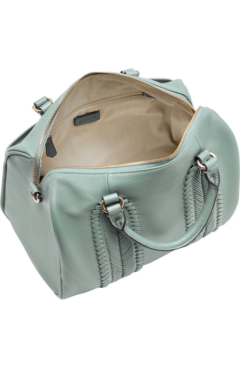 AIMEE All For Love Leather Satchel, Alternate, color, Healers Green