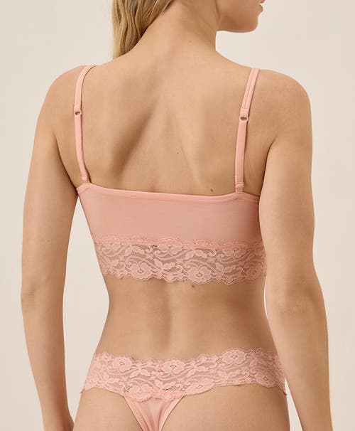 Pact Lace Waist Thong 3-pack In Pink