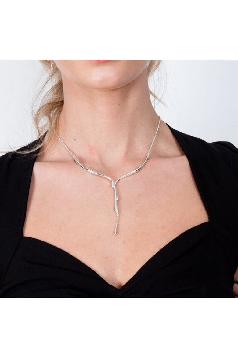 Dripping Necklace, Alternate, color, Sterling Silver