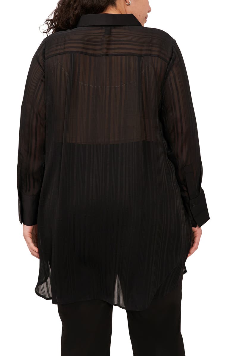 Halogen<sup>®</sup> Stripe Button-Up Tunic Top, Alternate, color,