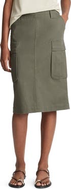 Vince Stretch Cotton Utility Cargo Skirt