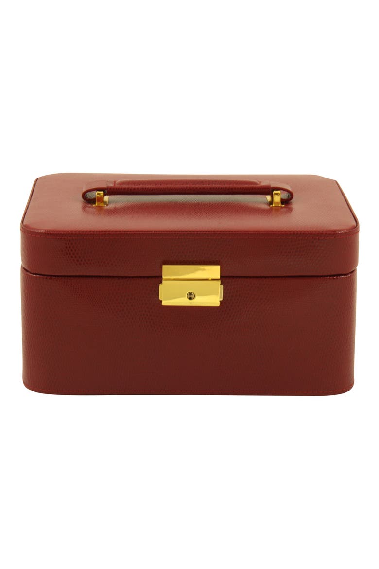 Leather Jewelry Box, Alternate, color, RED