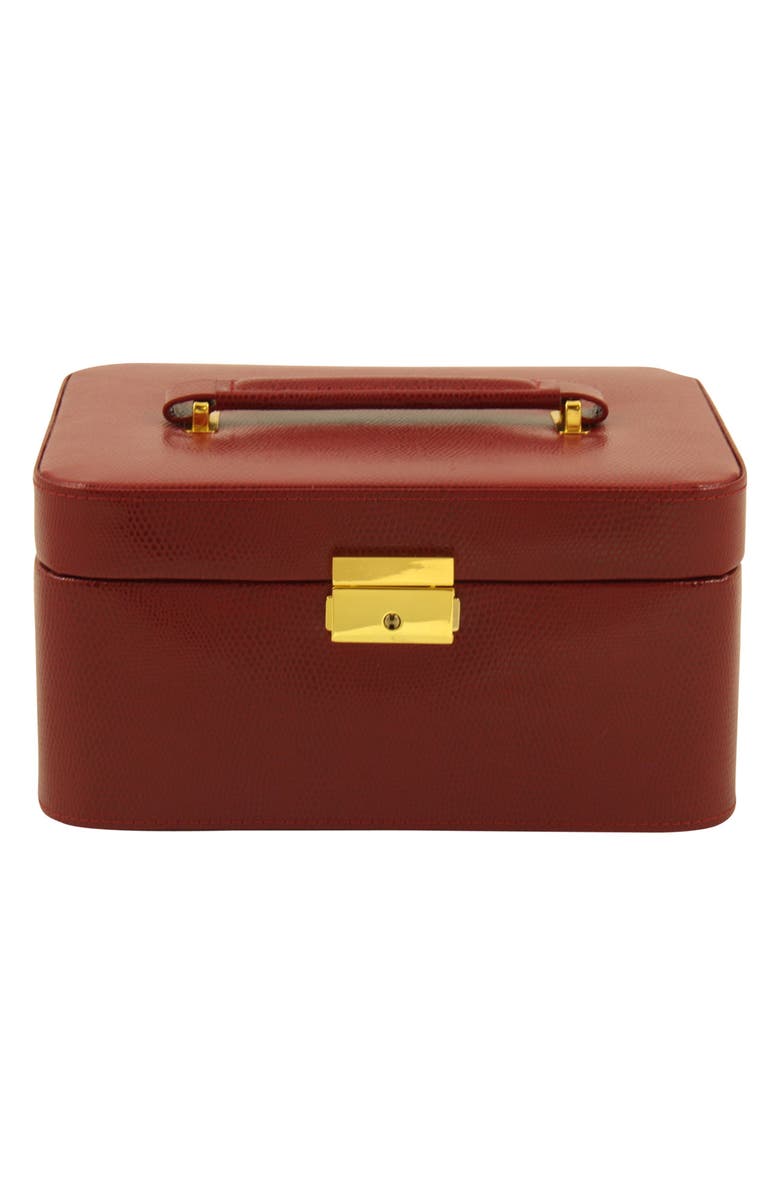 Bey-Berk Leather Jewelry Box, Alternate, color, Red