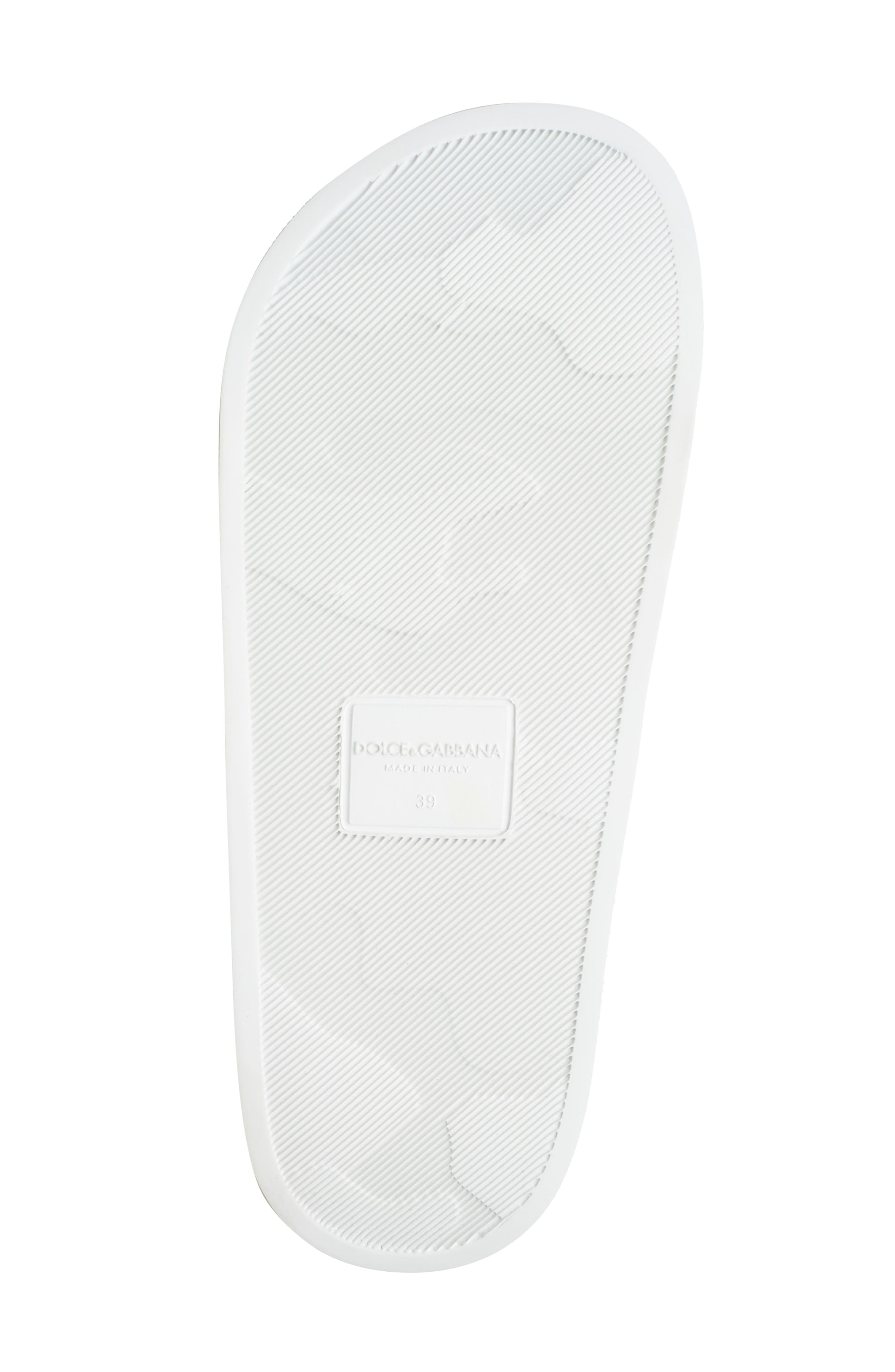 Dolce&Gabbana Leather Slide Sandal, Alternate, color, 