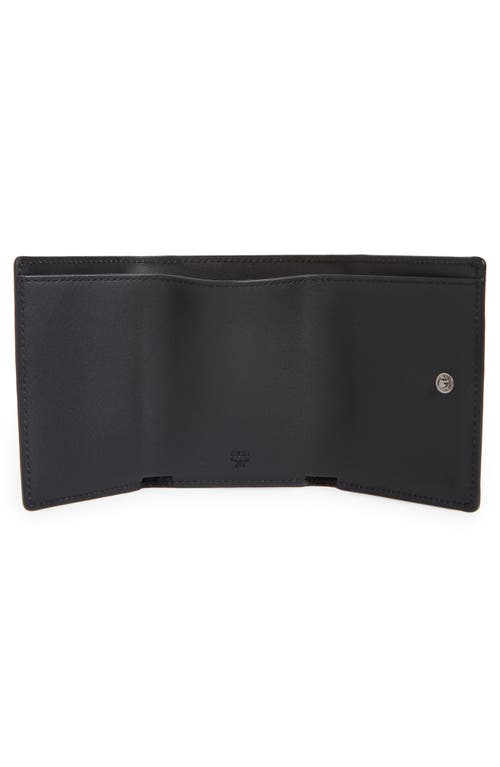 Mcm Tech Trifold Flap Wallet In Black