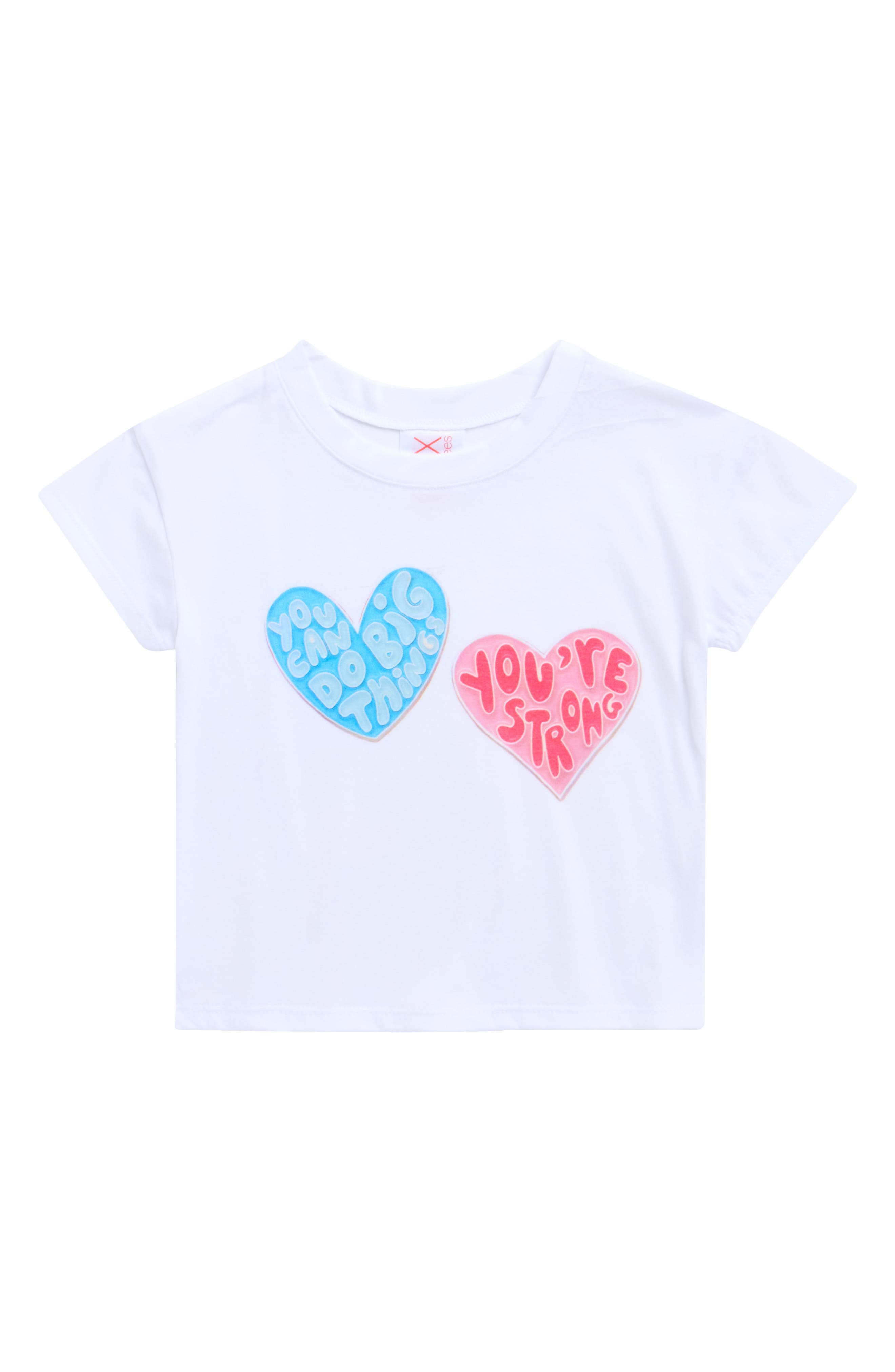 LUX Tees Kids' V-Day Heart Graphic T-Shirt