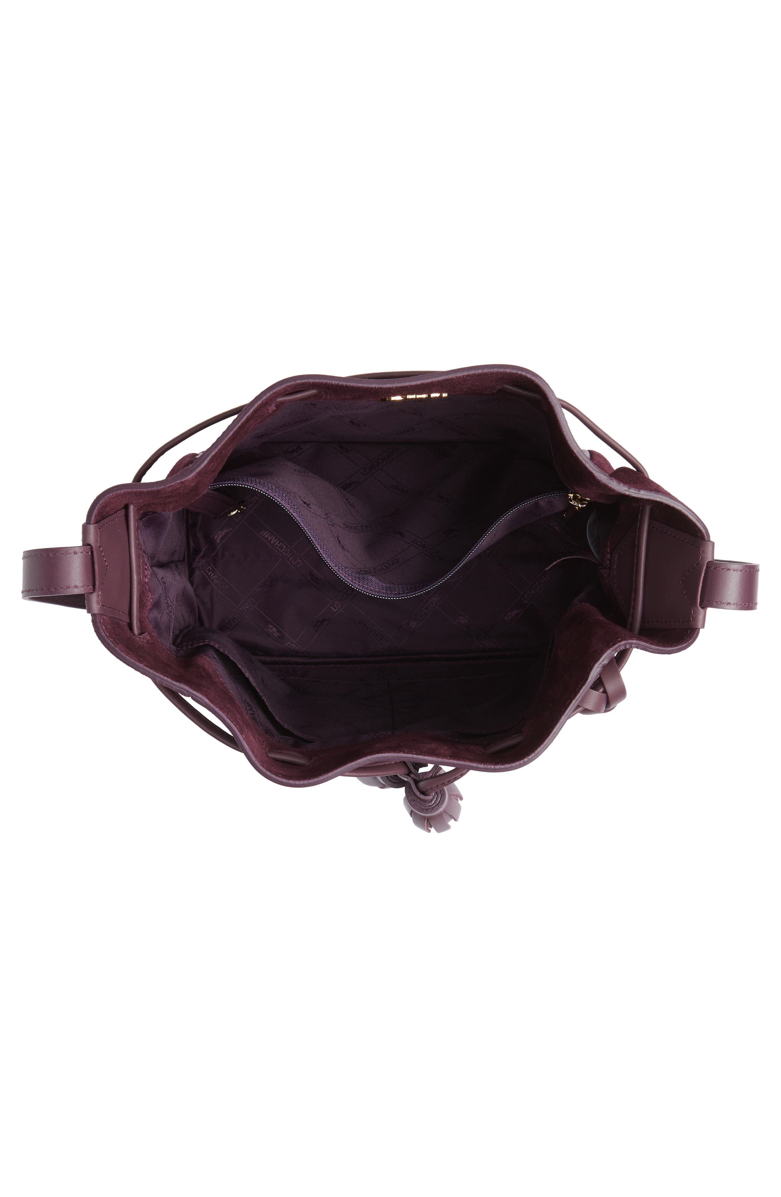 Longchamp Penelope Fantasie Leather Bucket Bag, Alternate, color, 