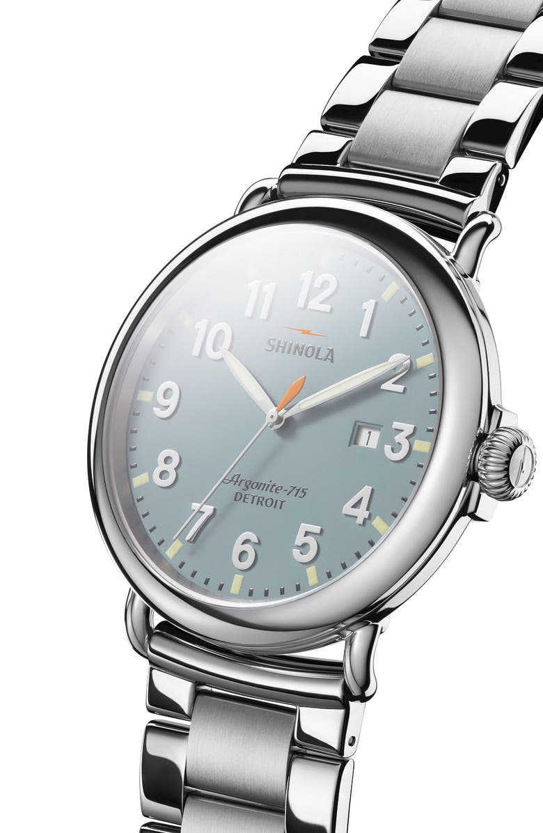 Shinola The Runwell Bracelet Watch, 47mm, Alternate, color, 