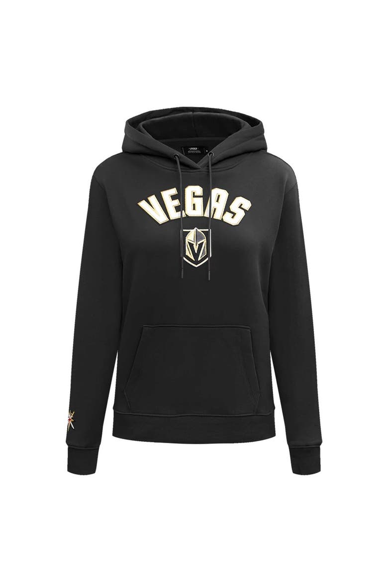 Women's Pro Standard Black Vegas Golden Knights Classic Chenille Pullover Hoodie, Alternate, color, Black