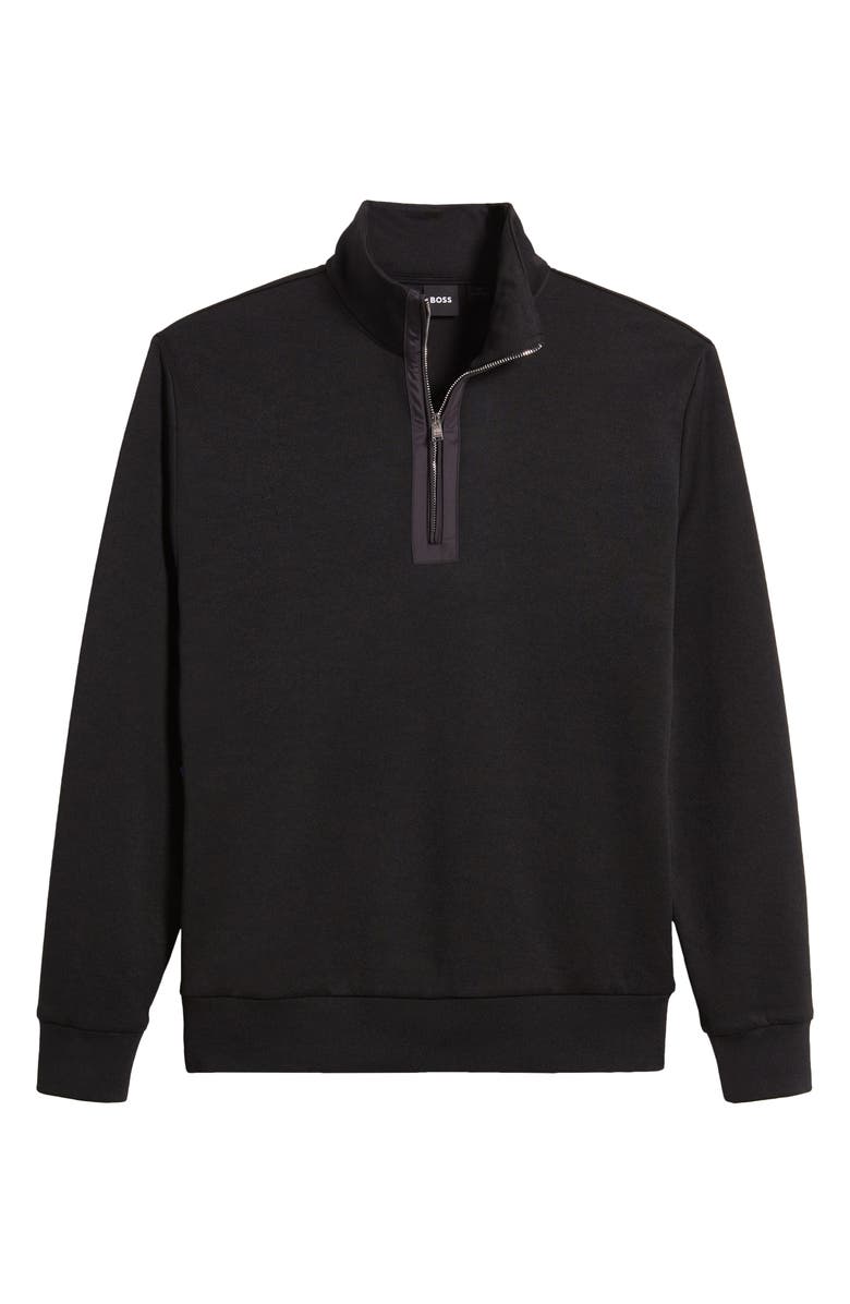 BOSS Sidney Quarter Zip Pullover, Main, color, Black