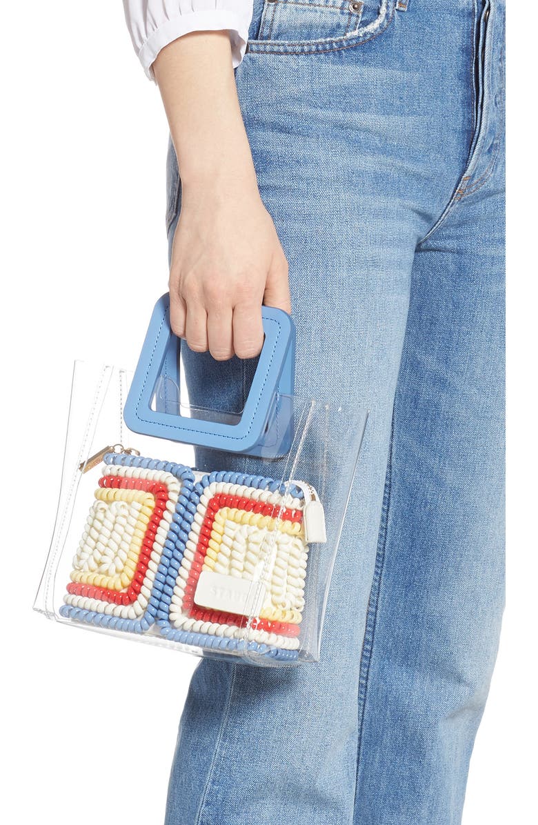 STAUD Mini Shirley Telephone Transparent Handbag, Alternate, color,