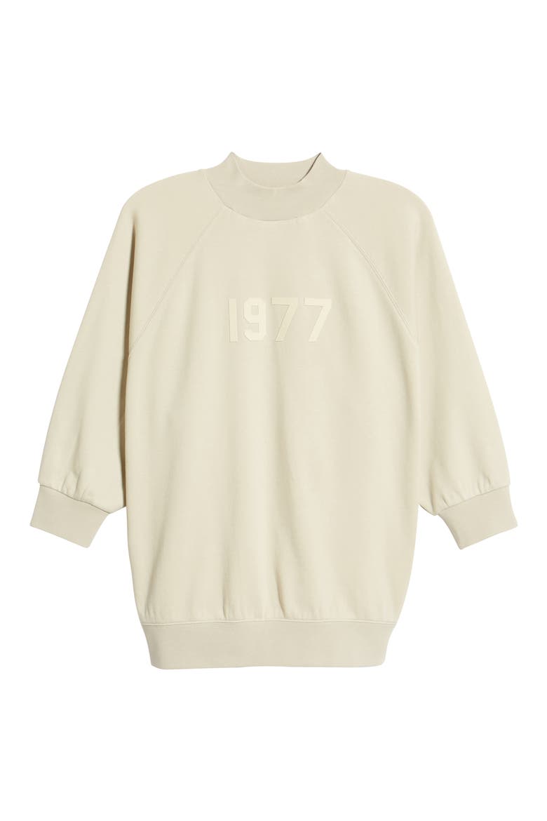 Mock Neck French Terry Pullover, Alternate, color, WHEAT