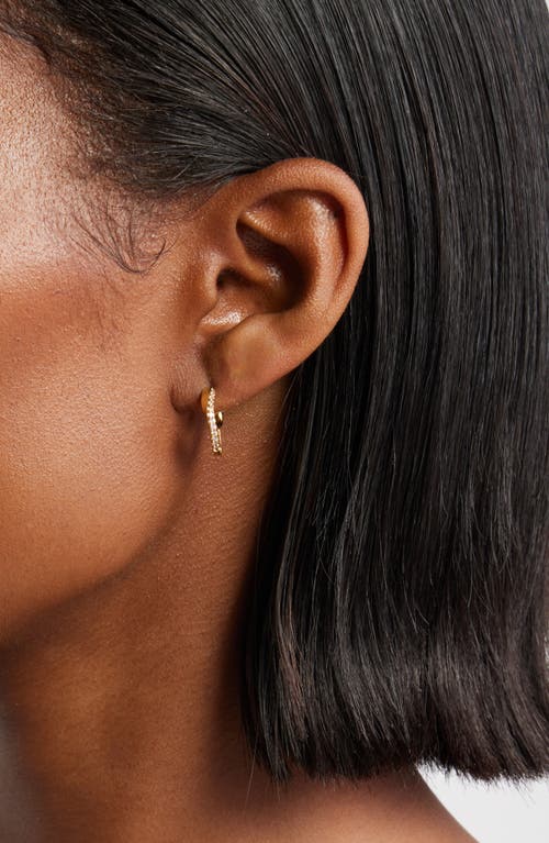 Nordstrom Cubic Zirconia Huggie Hoop Earrings In Gold