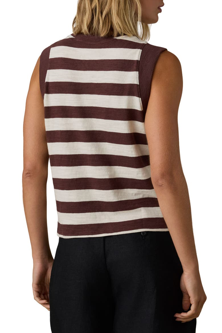 Sunwashed Slub Muscle Tank, Alternate, color, CHOCOLATE STRIPE