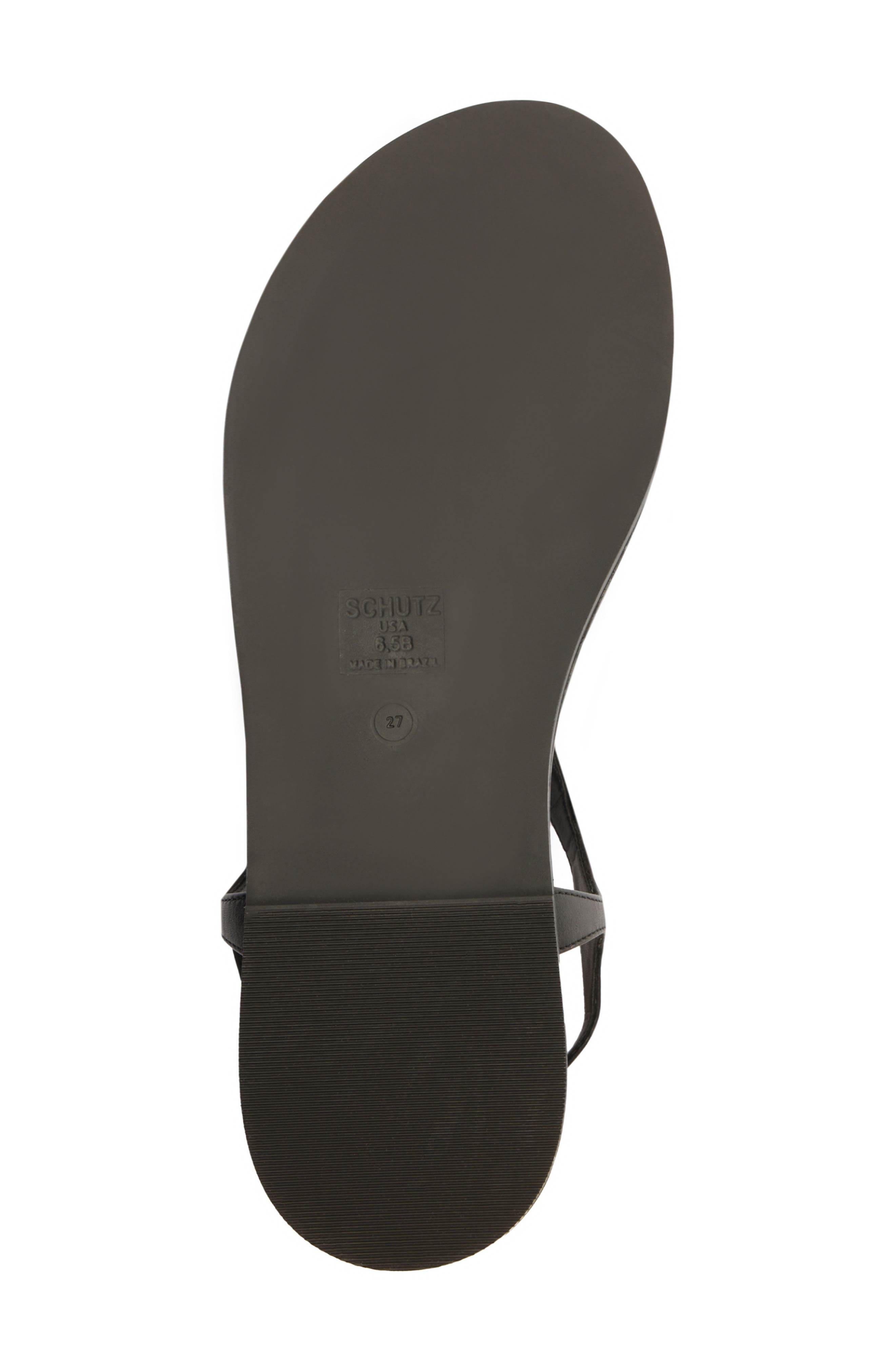 Schutz Lys Ankle Strap Slide Sandal, Alternate, color, Black