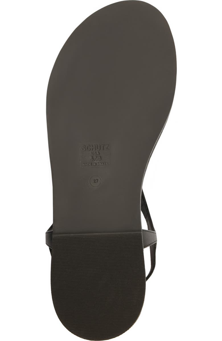 Schutz Lys Ankle Strap Slide Sandal, Alternate, color, Black