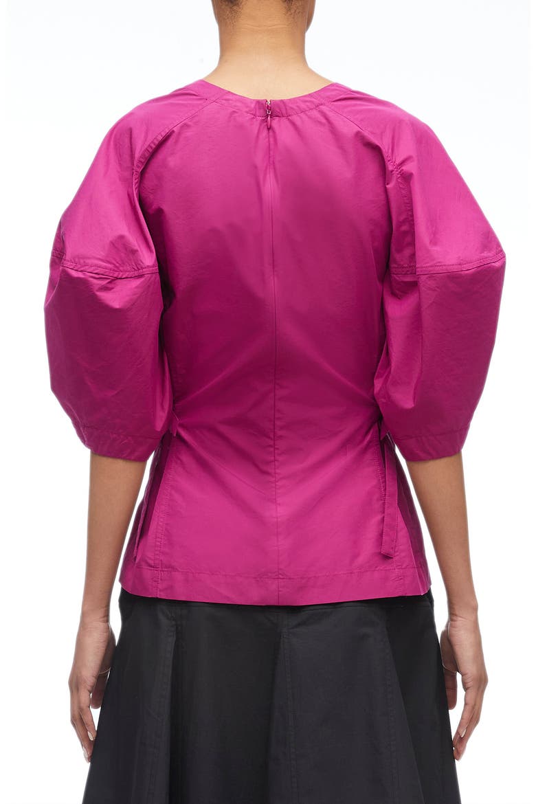 V-Neck Puff Sleeve Top, Alternate, color, MULBERRY