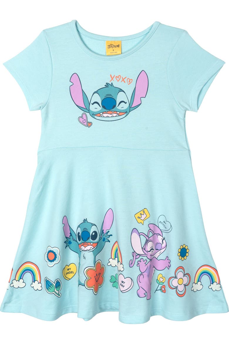 Lilo & Stitch Skater Dress and Scrunchie Set, Alternate, color, Stitch Angel Blue
